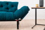 Atelier Del Sofa Sofá-Cama de 2 Plazas Nitta - Azul Petróleo